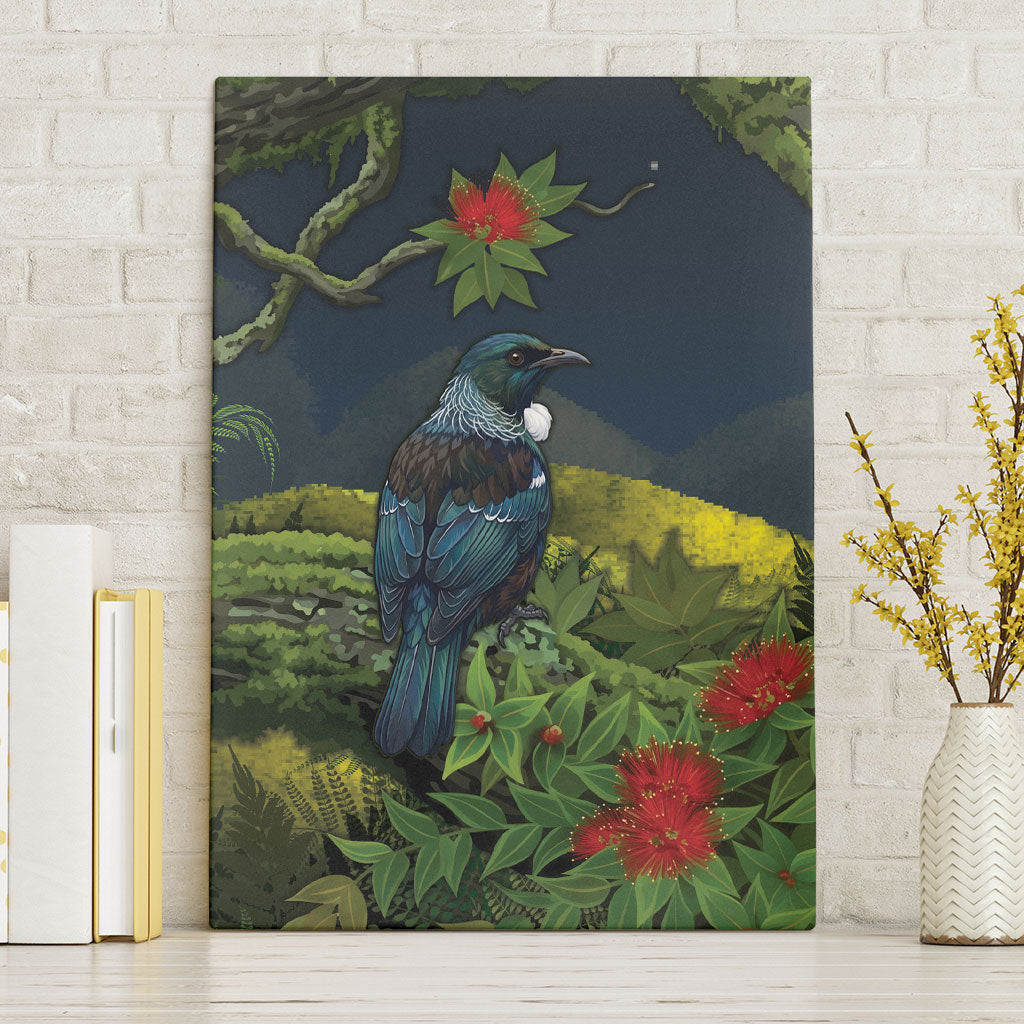 Rongoa Maori New Zealand Rata Canvas Wall Art NZ Tui Bird Forest Vibes