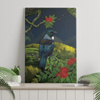 Rongoa Maori New Zealand Rata Canvas Wall Art NZ Tui Bird Forest Vibes
