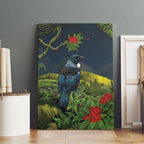 Rongoa Maori New Zealand Rata Canvas Wall Art NZ Tui Bird Forest Vibes