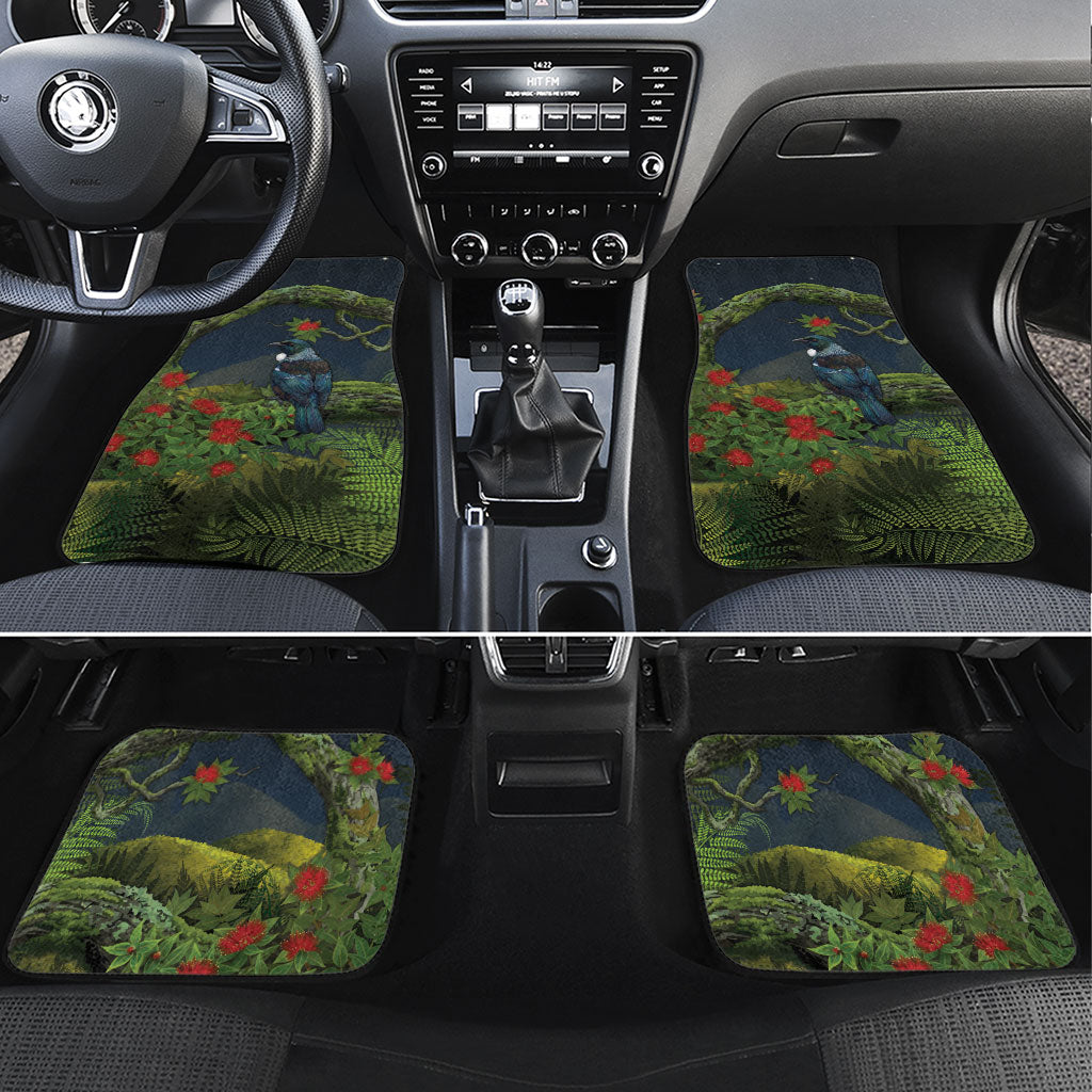 Rongoa Maori New Zealand Rata Car Mats NZ Tui Bird Forest Vibes