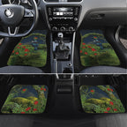 Rongoa Maori New Zealand Rata Car Mats NZ Tui Bird Forest Vibes