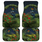Rongoa Maori New Zealand Rata Car Mats NZ Tui Bird Forest Vibes