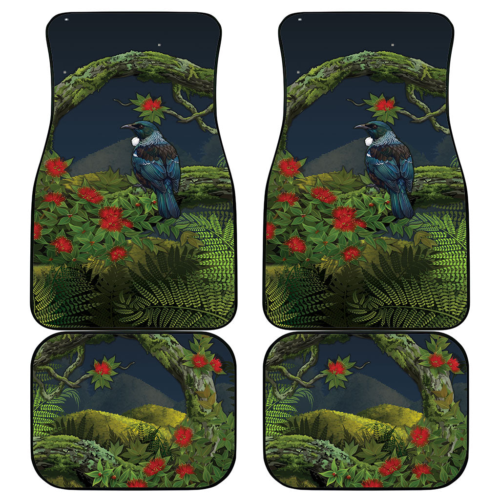 Rongoa Maori New Zealand Rata Car Mats NZ Tui Bird Forest Vibes