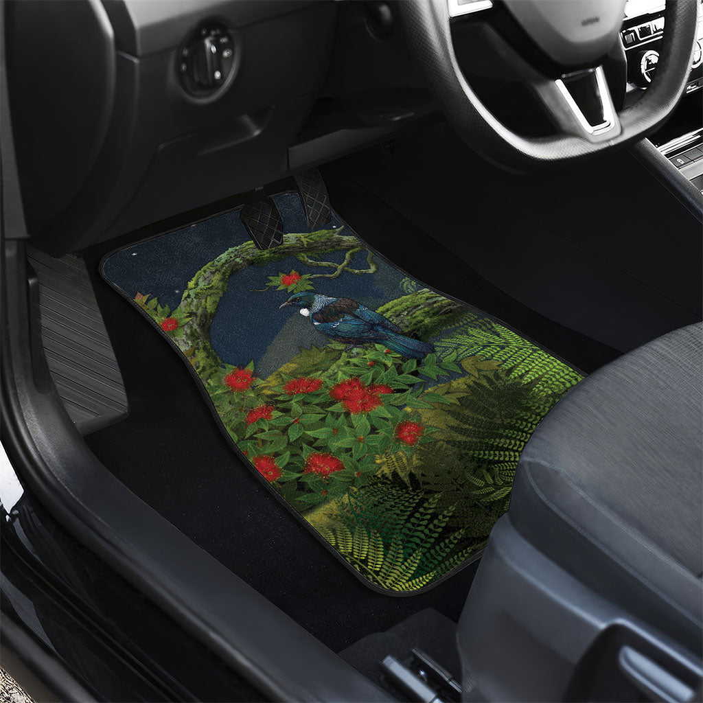 Rongoa Maori New Zealand Rata Car Mats NZ Tui Bird Forest Vibes