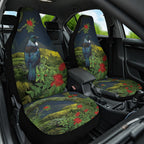 Rongoa Maori New Zealand Rata Car Seat Cover NZ Tui Bird Forest Vibes