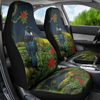 Rongoa Maori New Zealand Rata Car Seat Cover NZ Tui Bird Forest Vibes