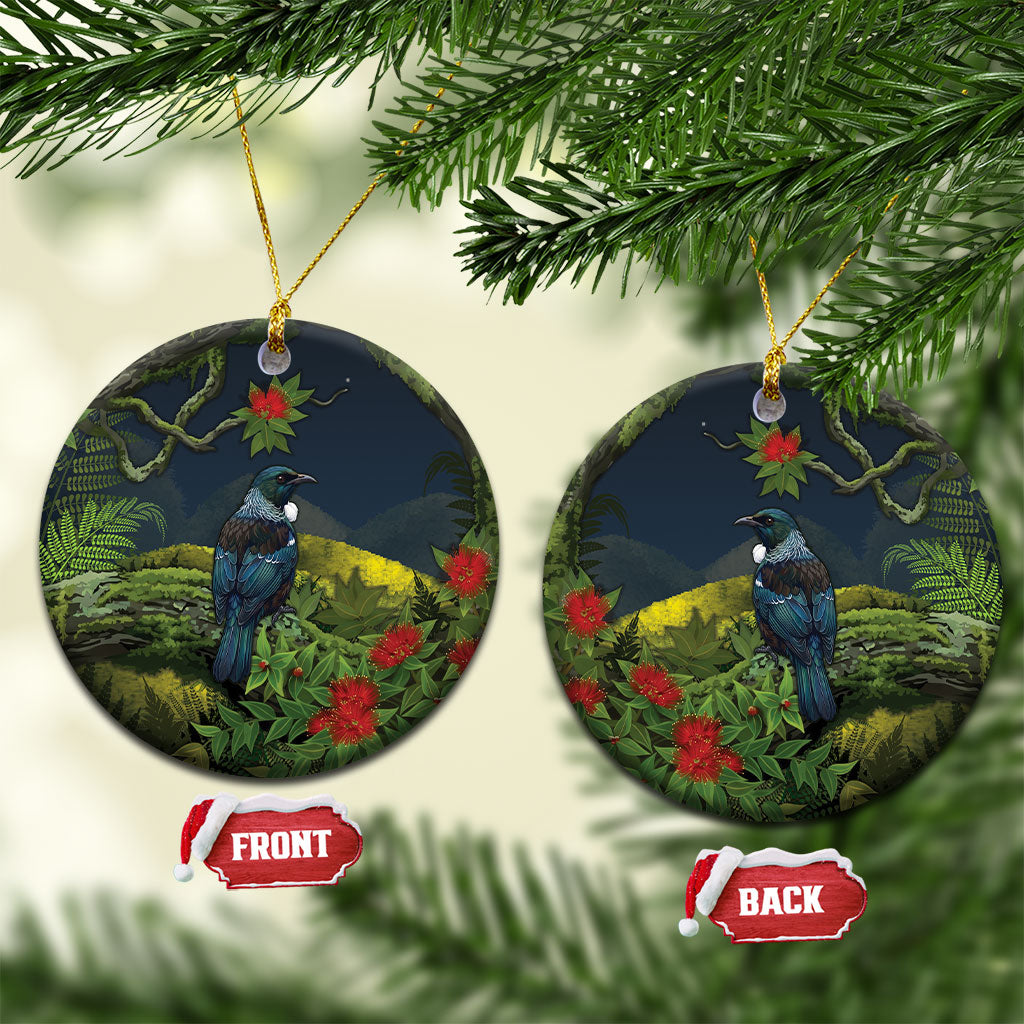 Rongoa Maori New Zealand Rata Ceramic Ornament NZ Tui Bird Forest Vibes