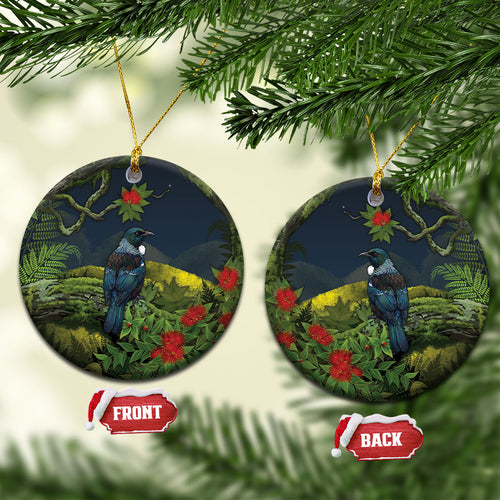 Rongoa Maori New Zealand Rata Ceramic Ornament NZ Tui Bird Forest Vibes