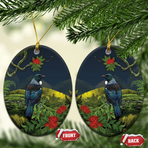 Rongoa Maori New Zealand Rata Ceramic Ornament NZ Tui Bird Forest Vibes