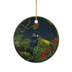 Rongoa Maori New Zealand Rata Ceramic Ornament NZ Tui Bird Forest Vibes