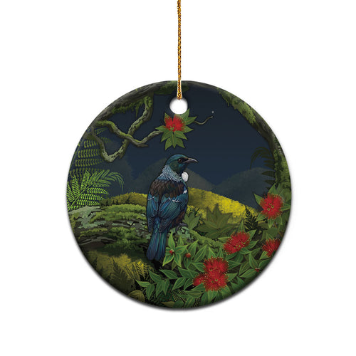 Rongoa Maori New Zealand Rata Ceramic Ornament NZ Tui Bird Forest Vibes
