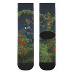 Rongoa Maori New Zealand Rata Crew Socks NZ Tui Bird Forest Vibes