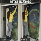 Rongoa Maori New Zealand Rata Door Cover NZ Tui Bird Forest Vibes