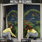 Rongoa Maori New Zealand Rata Door Cover NZ Tui Bird Forest Vibes
