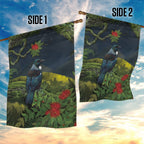 Rongoa Maori New Zealand Rata Garden Flag NZ Tui Bird Forest Vibes