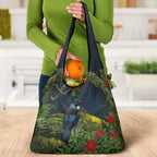 Rongoa Maori New Zealand Rata Grocery Bag NZ Tui Bird Forest Vibes