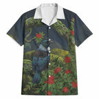 Rongoa Maori New Zealand Rata Hawaiian Shirt NZ Tui Bird Forest Vibes