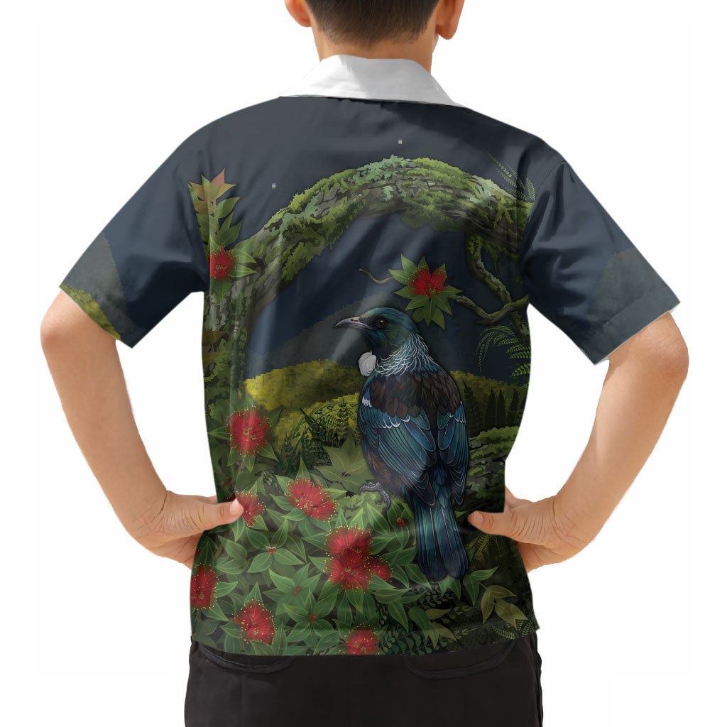 Rongoa Maori New Zealand Rata Hawaiian Shirt NZ Tui Bird Forest Vibes