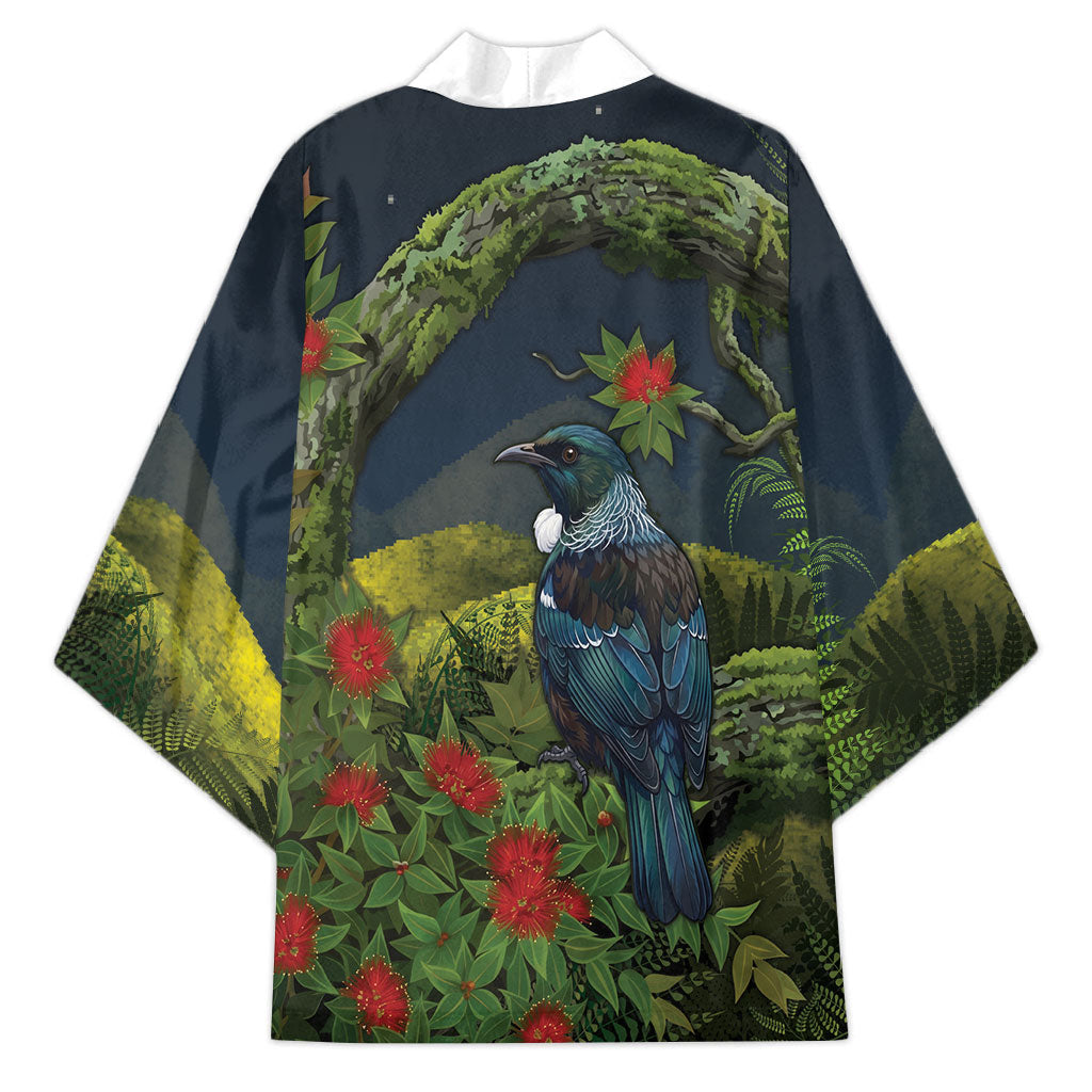 Rongoa Maori New Zealand Rata Kimono NZ Tui Bird Forest Vibes