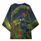 Rongoa Maori New Zealand Rata Kimono NZ Tui Bird Forest Vibes