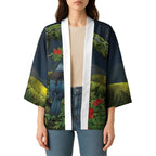 Rongoa Maori New Zealand Rata Kimono NZ Tui Bird Forest Vibes