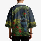 Rongoa Maori New Zealand Rata Kimono NZ Tui Bird Forest Vibes