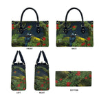 Rongoa Maori New Zealand Rata Leather Bag NZ Tui Bird Forest Vibes