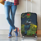 Rongoa Maori New Zealand Rata Luggage Cover NZ Tui Bird Forest Vibes