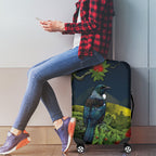 Rongoa Maori New Zealand Rata Luggage Cover NZ Tui Bird Forest Vibes