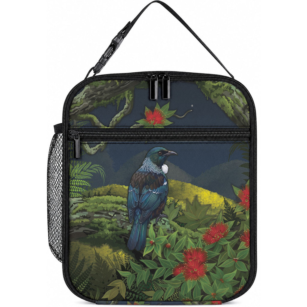 Rongoa Maori New Zealand Rata Lunch Bag NZ Tui Bird Forest Vibes