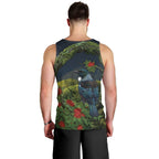 Rongoa Maori New Zealand Rata Men Tank Top NZ Tui Bird Forest Vibes