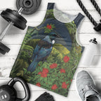 Rongoa Maori New Zealand Rata Men Tank Top NZ Tui Bird Forest Vibes