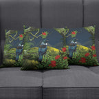Rongoa Maori New Zealand Rata Pillow Cover NZ Tui Bird Forest Vibes