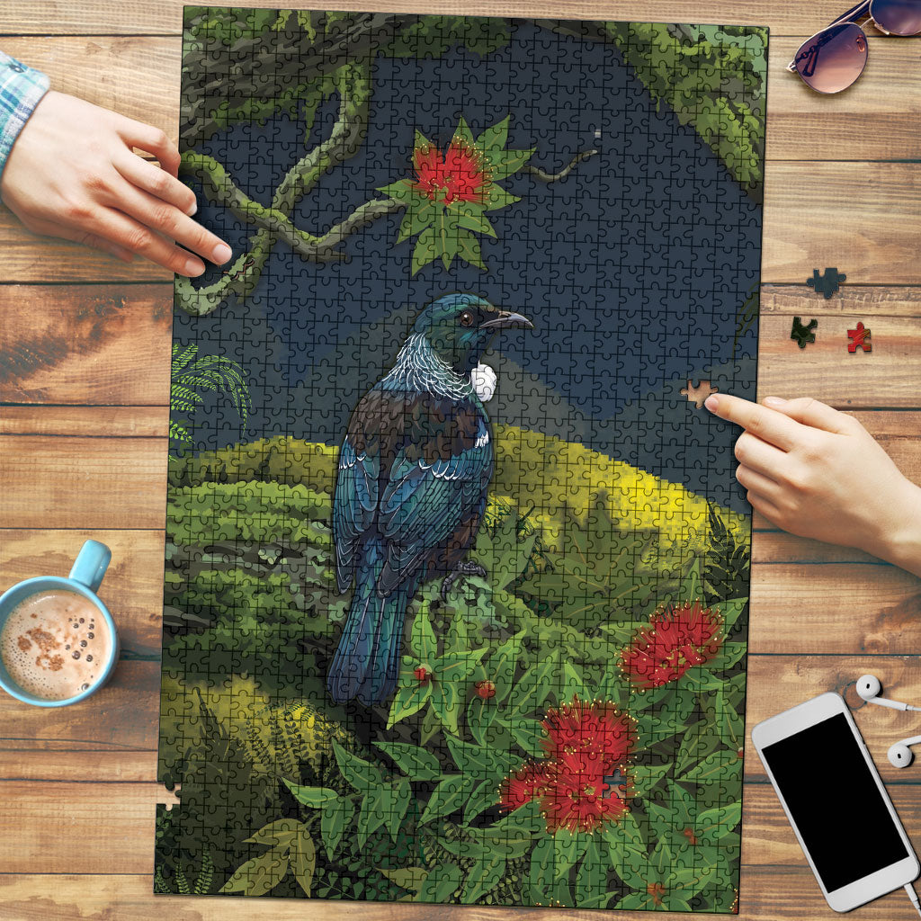 Rongoa Maori New Zealand Rata Puzzle NZ Tui Bird Forest Vibes