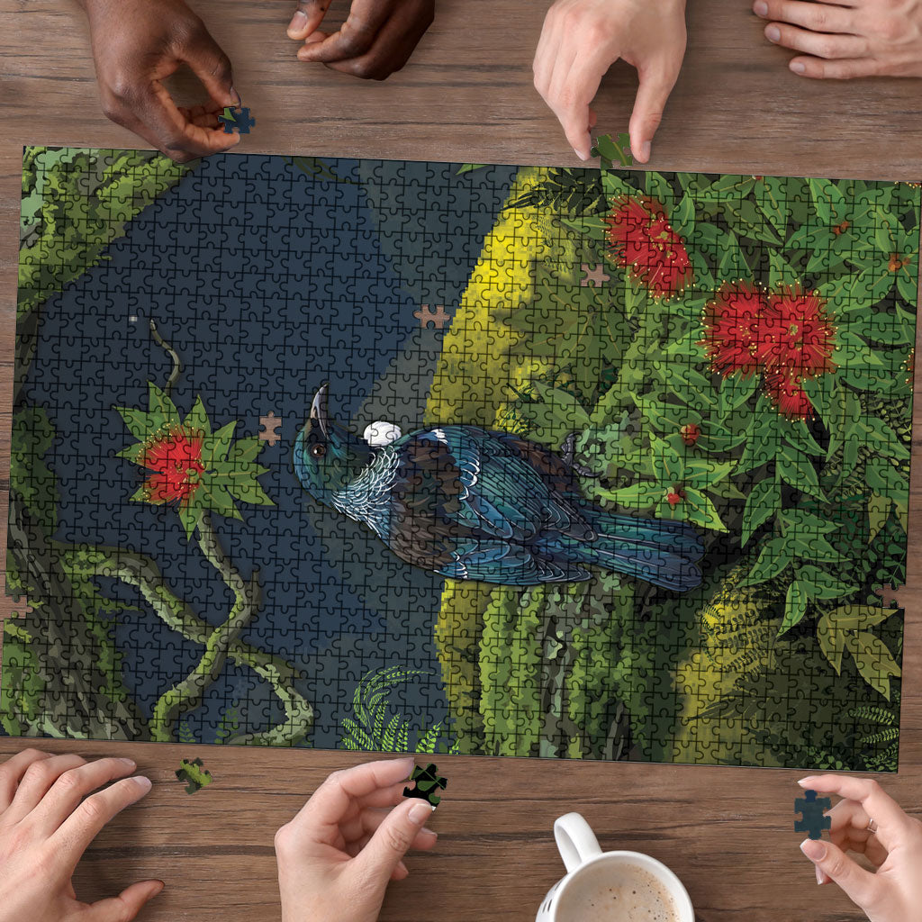 Rongoa Maori New Zealand Rata Puzzle NZ Tui Bird Forest Vibes