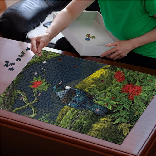 Rongoa Maori New Zealand Rata Puzzle NZ Tui Bird Forest Vibes