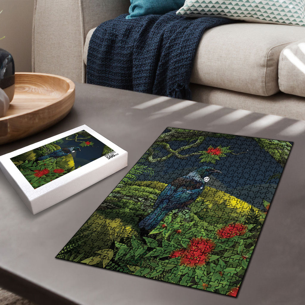 Rongoa Maori New Zealand Rata Puzzle NZ Tui Bird Forest Vibes
