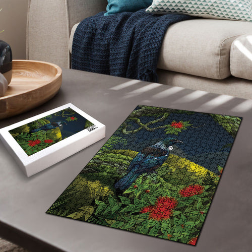 Rongoa Maori New Zealand Rata Puzzle NZ Tui Bird Forest Vibes