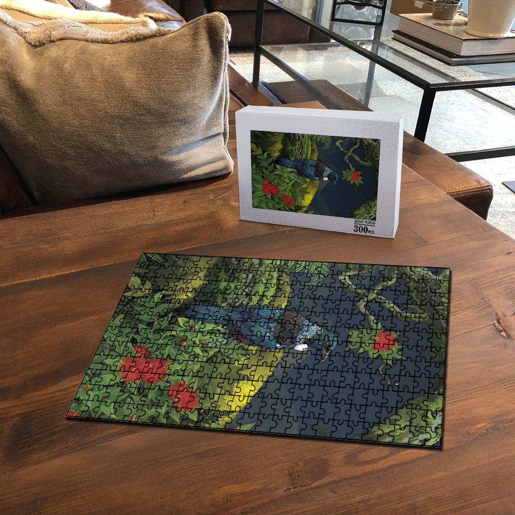 Rongoa Maori New Zealand Rata Puzzle NZ Tui Bird Forest Vibes