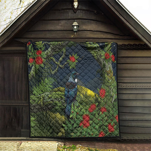Rongoa Maori New Zealand Rata Quilt NZ Tui Bird Forest Vibes