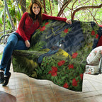 Rongoa Maori New Zealand Rata Quilt NZ Tui Bird Forest Vibes