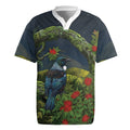 Rongoa Maori New Zealand Rata Rugby Jersey NZ Tui Bird Forest Vibes