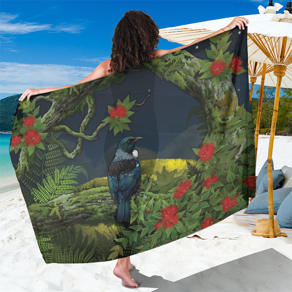 Rongoa Maori New Zealand Rata Sarong NZ Tui Bird Forest Vibes