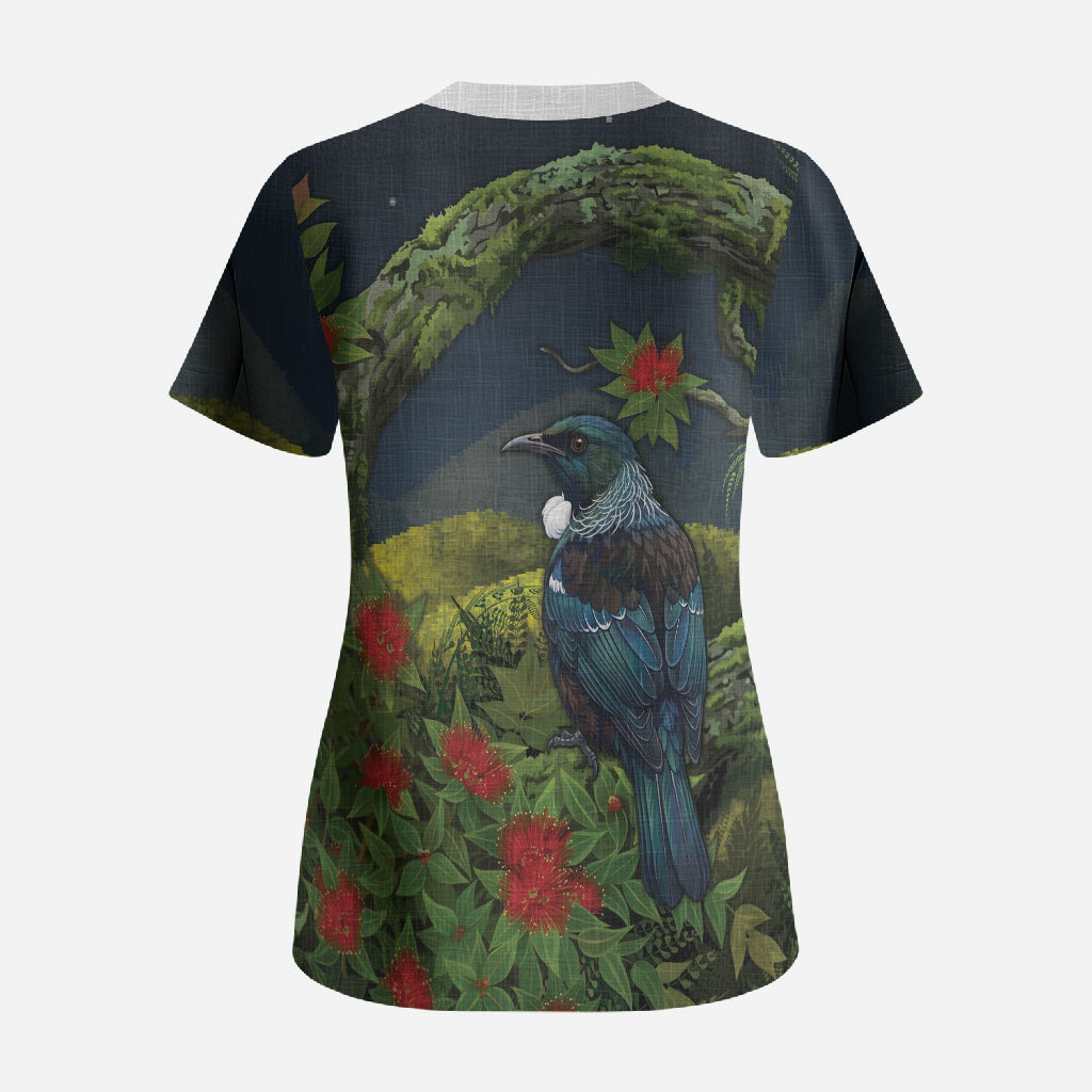 Rongoa Maori New Zealand Rata Scrub Top NZ Tui Bird Forest Vibes