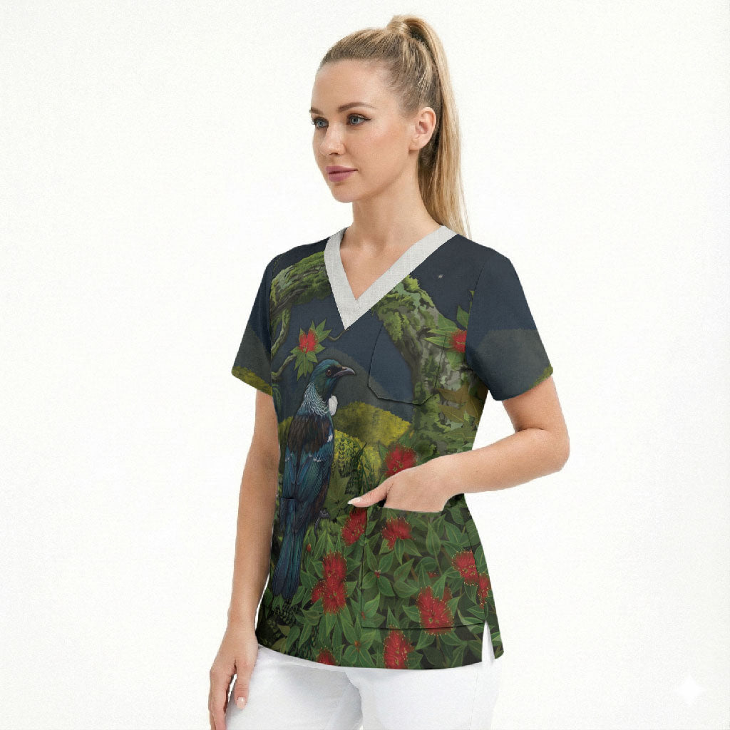 Rongoa Maori New Zealand Rata Scrub Top NZ Tui Bird Forest Vibes