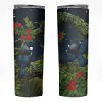 Rongoa Maori New Zealand Rata Skinny Tumbler NZ Tui Bird Forest Vibes