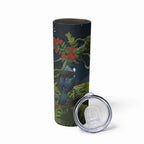 Rongoa Maori New Zealand Rata Skinny Tumbler NZ Tui Bird Forest Vibes