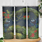 Rongoa Maori New Zealand Rata Skinny Tumbler NZ Tui Bird Forest Vibes