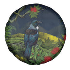Rongoa Maori New Zealand Rata Spare Tire Cover NZ Tui Bird Forest Vibes