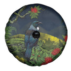 Rongoa Maori New Zealand Rata Spare Tire Cover NZ Tui Bird Forest Vibes